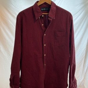 Polo Ralph Lauren Button up shirt Red Plaid Large